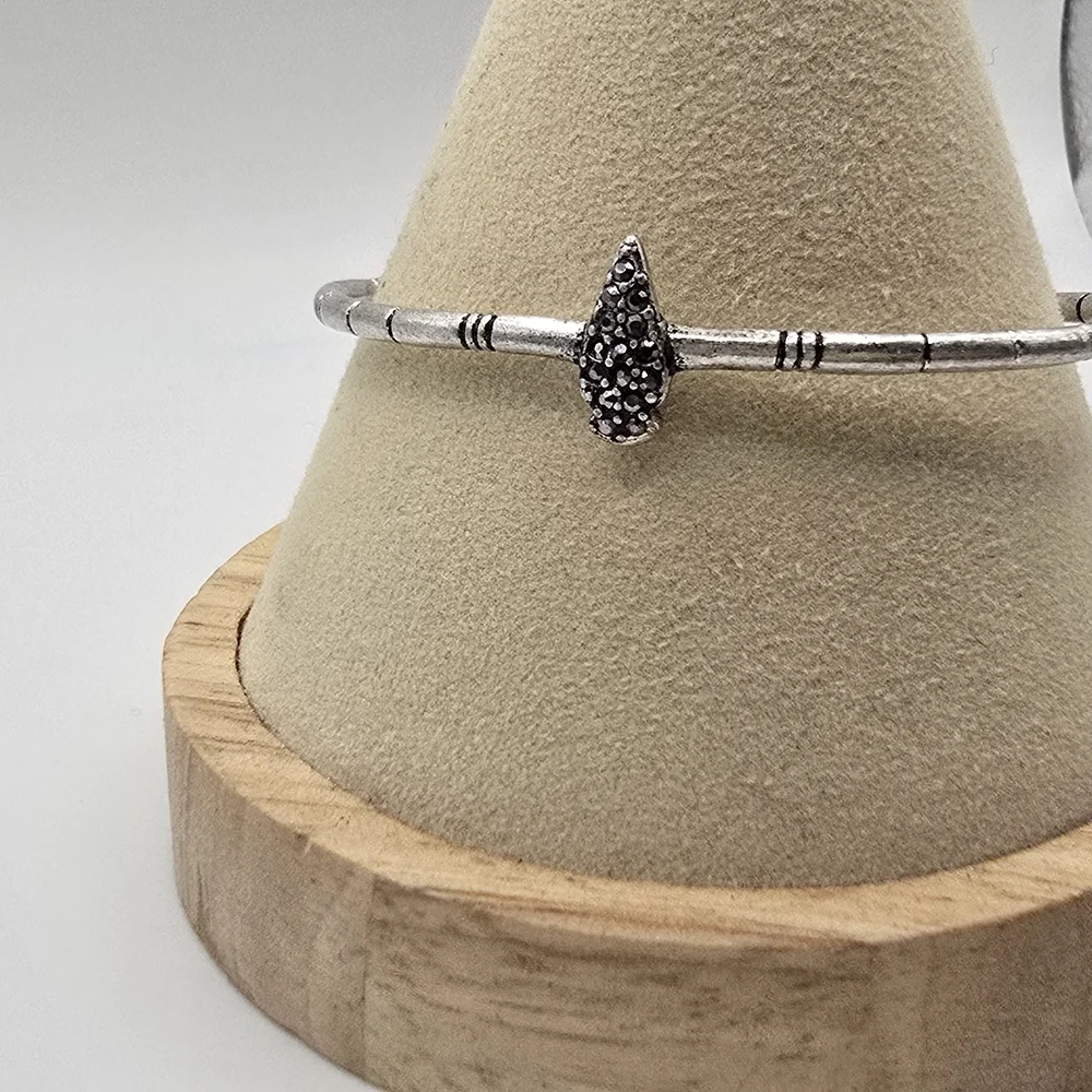 Sterling Silver Marcasite Cuff 925 Bracelet
